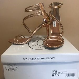 Rose Gold Steve Madden Sandals